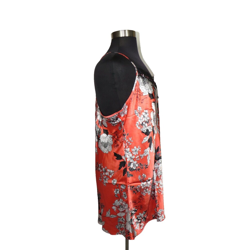 Secret Treasures Floral Satin Chemise & Black Kimono Style Robe, Plus Size 3X - Picture 6 of 11